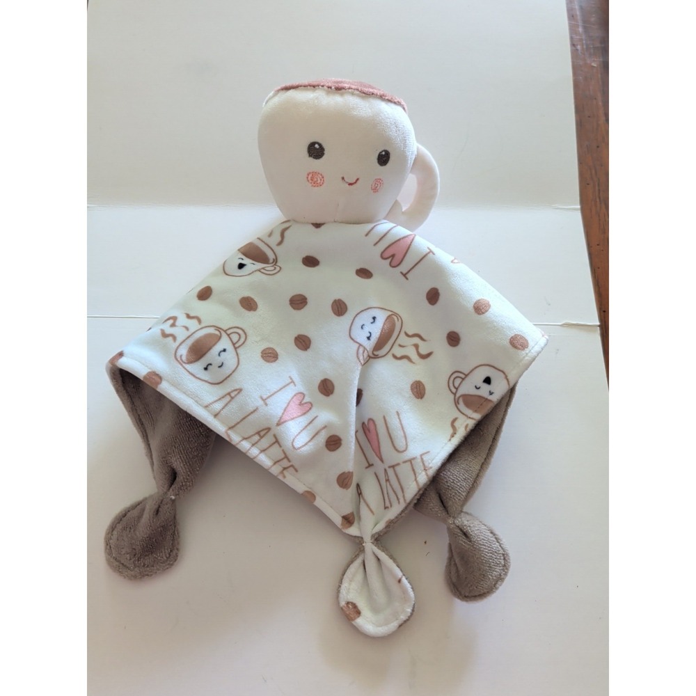 I LOVE HEART YOU A‎ LATTE COFFEE CUP SECURITY BLANKET LOVEY C4